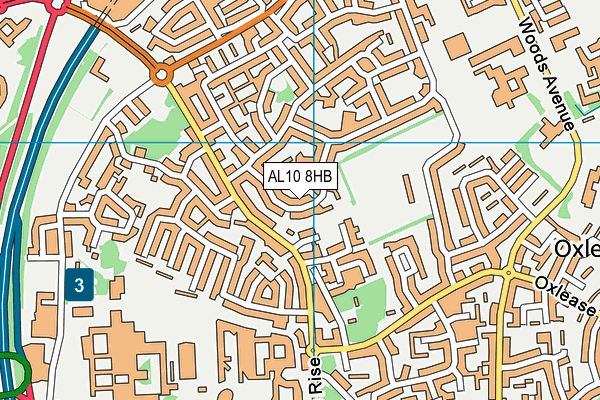AL10 8HB map - OS VectorMap District (Ordnance Survey) AL10 8HB map - OS VectorMap District (Ordnance Survey)