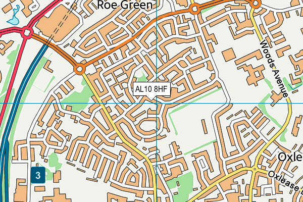 AL10 8HF map - OS VectorMap District (Ordnance Survey) AL10 8HF map - OS VectorMap District (Ordnance Survey)