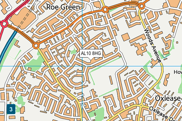 AL10 8HG map - OS VectorMap District (Ordnance Survey) AL10 8HG map - OS VectorMap District (Ordnance Survey)