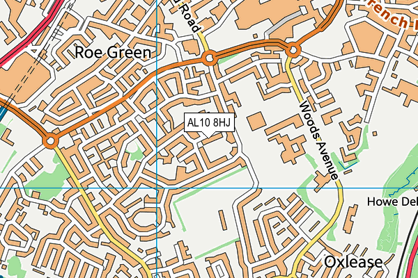 AL10 8HJ map - OS VectorMap District (Ordnance Survey) AL10 8HJ map - OS VectorMap District (Ordnance Survey)