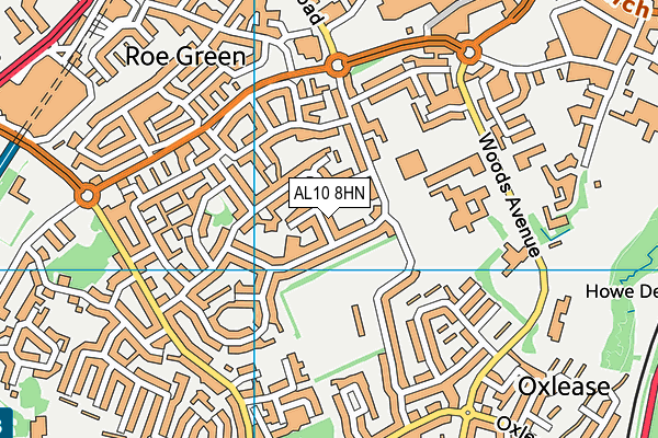 AL10 8HN map - OS VectorMap District (Ordnance Survey) AL10 8HN map - OS VectorMap District (Ordnance Survey)