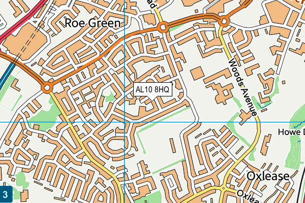 AL10 8HQ map - OS VectorMap District (Ordnance Survey) AL10 8HQ map - OS VectorMap District (Ordnance Survey)