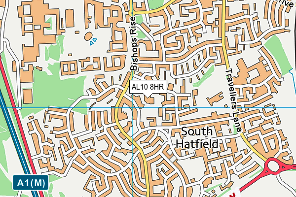 AL10 8HR map - OS VectorMap District (Ordnance Survey) AL10 8HR map - OS VectorMap District (Ordnance Survey)