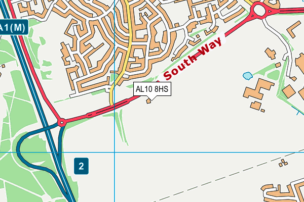 AL10 8HS map - OS VectorMap District (Ordnance Survey) AL10 8HS map - OS VectorMap District (Ordnance Survey)