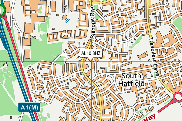 AL10 8HZ map - OS VectorMap District (Ordnance Survey) AL10 8HZ map - OS VectorMap District (Ordnance Survey)
