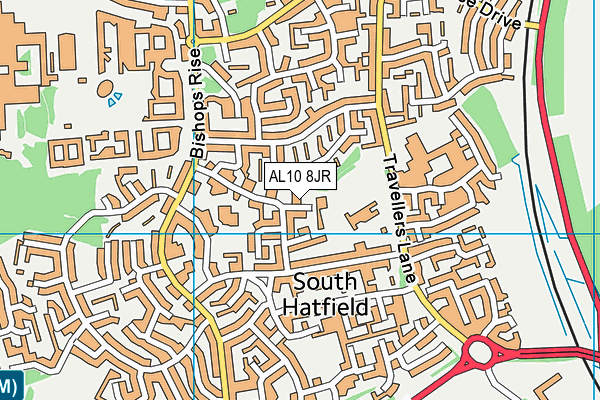 AL10 8JR map - OS VectorMap District (Ordnance Survey) AL10 8JR map - OS VectorMap District (Ordnance Survey)