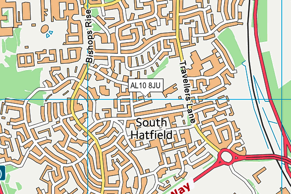 AL10 8JU map - OS VectorMap District (Ordnance Survey) AL10 8JU map - OS VectorMap District (Ordnance Survey)