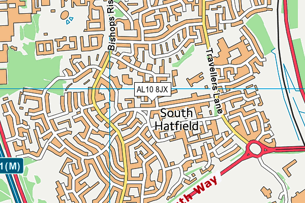 AL10 8JX map - OS VectorMap District (Ordnance Survey) AL10 8JX map - OS VectorMap District (Ordnance Survey)