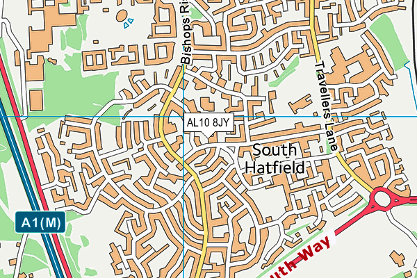 AL10 8JY map - OS VectorMap District (Ordnance Survey) AL10 8JY map - OS VectorMap District (Ordnance Survey)