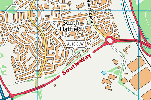 AL10 8LW map - OS VectorMap District (Ordnance Survey) AL10 8LW map - OS VectorMap District (Ordnance Survey)