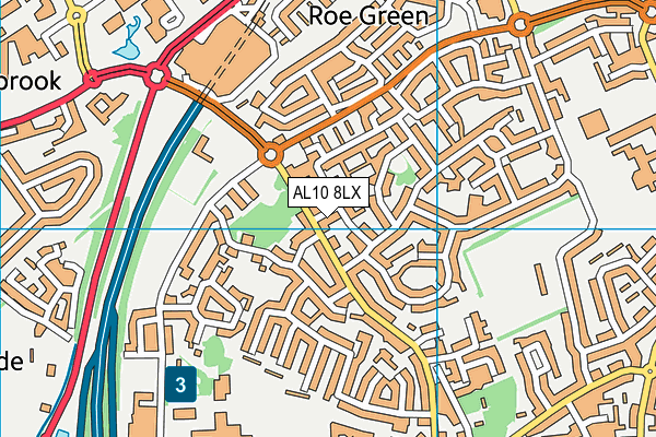 AL10 8LX map - OS VectorMap District (Ordnance Survey) AL10 8LX map - OS VectorMap District (Ordnance Survey)