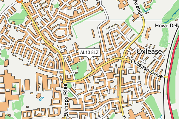 AL10 8LZ map - OS VectorMap District (Ordnance Survey) AL10 8LZ map - OS VectorMap District (Ordnance Survey)