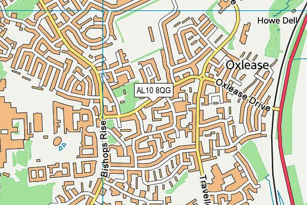 AL10 8QG map - OS VectorMap District (Ordnance Survey) AL10 8QG map - OS VectorMap District (Ordnance Survey)