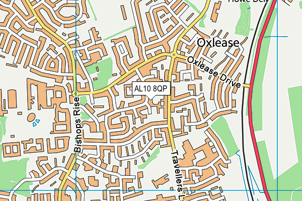 AL10 8QP map - OS VectorMap District (Ordnance Survey) AL10 8QP map - OS VectorMap District (Ordnance Survey)