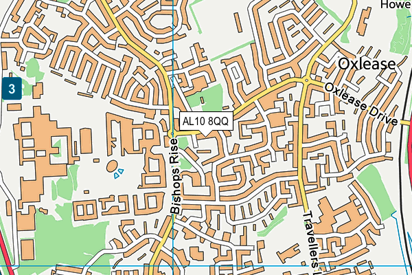 AL10 8QQ map - OS VectorMap District (Ordnance Survey) AL10 8QQ map - OS VectorMap District (Ordnance Survey)