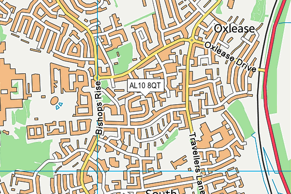 AL10 8QT map - OS VectorMap District (Ordnance Survey) AL10 8QT map - OS VectorMap District (Ordnance Survey)