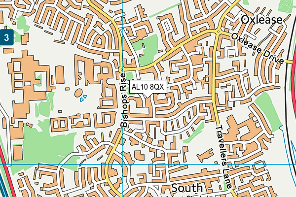 AL10 8QX map - OS VectorMap District (Ordnance Survey) AL10 8QX map - OS VectorMap District (Ordnance Survey)