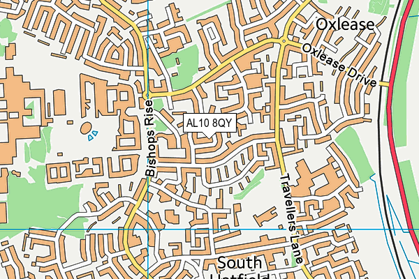 AL10 8QY map - OS VectorMap District (Ordnance Survey) AL10 8QY map - OS VectorMap District (Ordnance Survey)