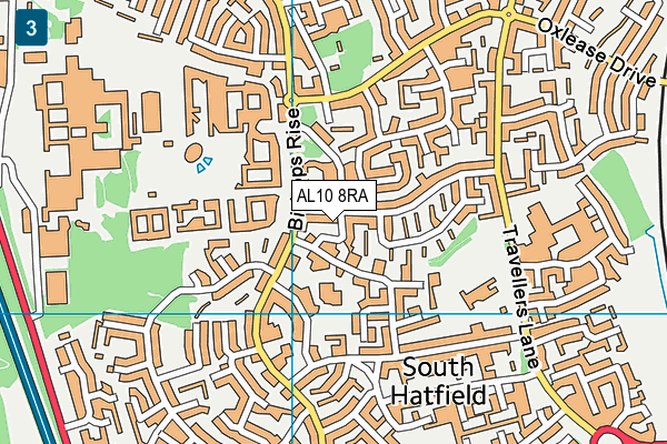 AL10 8RA map - OS VectorMap District (Ordnance Survey) AL10 8RA map - OS VectorMap District (Ordnance Survey)