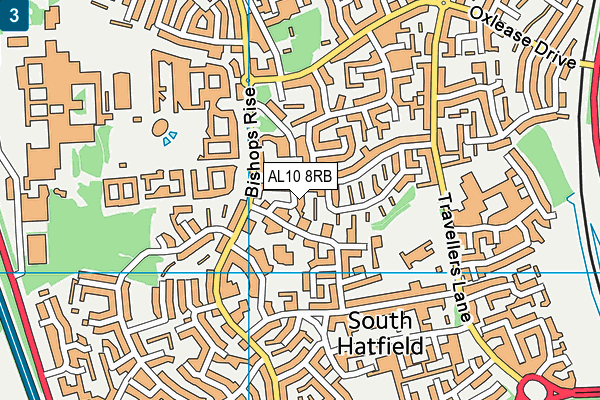 AL10 8RB map - OS VectorMap District (Ordnance Survey) AL10 8RB map - OS VectorMap District (Ordnance Survey)