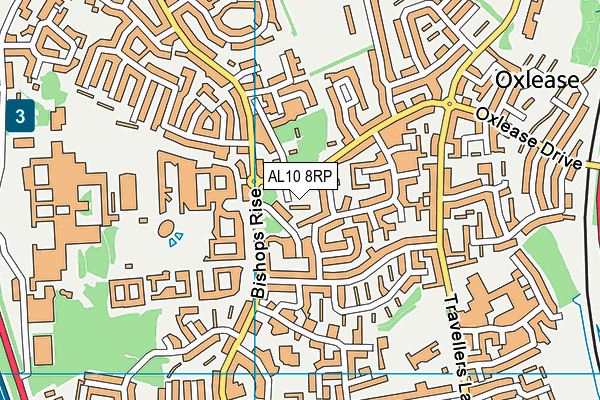 AL10 8RP map - OS VectorMap District (Ordnance Survey) AL10 8RP map - OS VectorMap District (Ordnance Survey)