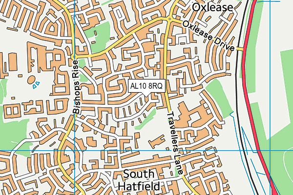 AL10 8RQ map - OS VectorMap District (Ordnance Survey) AL10 8RQ map - OS VectorMap District (Ordnance Survey)