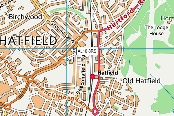 AL10 8RS map - OS VectorMap District (Ordnance Survey) AL10 8RS map - OS VectorMap District (Ordnance Survey)