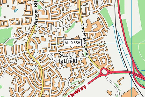 AL10 8SH map - OS VectorMap District (Ordnance Survey) AL10 8SH map - OS VectorMap District (Ordnance Survey)