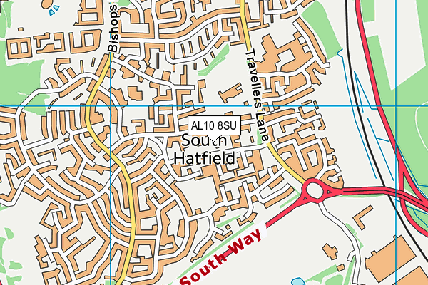 AL10 8SU map - OS VectorMap District (Ordnance Survey) AL10 8SU map - OS VectorMap District (Ordnance Survey)