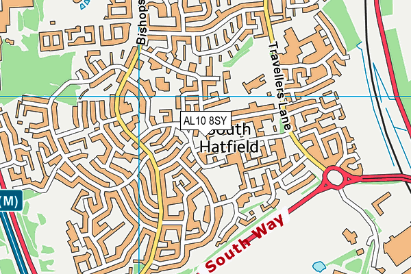 AL10 8SY map - OS VectorMap District (Ordnance Survey) AL10 8SY map - OS VectorMap District (Ordnance Survey)