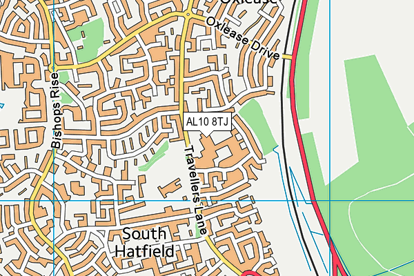 AL10 8TJ map - OS VectorMap District (Ordnance Survey) AL10 8TJ map - OS VectorMap District (Ordnance Survey)