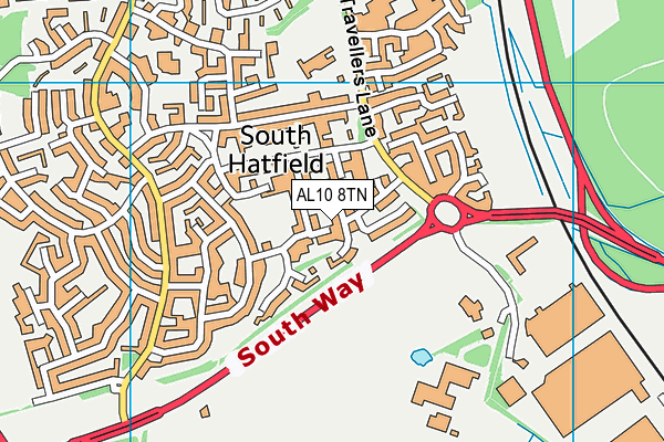 AL10 8TN map - OS VectorMap District (Ordnance Survey) AL10 8TN map - OS VectorMap District (Ordnance Survey)