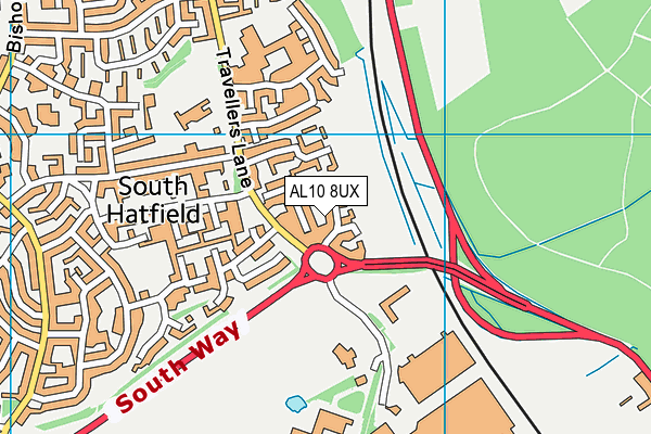 AL10 8UX map - OS VectorMap District (Ordnance Survey) AL10 8UX map - OS VectorMap District (Ordnance Survey)
