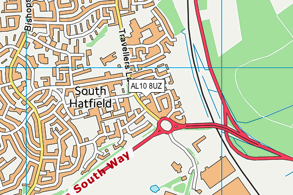 AL10 8UZ map - OS VectorMap District (Ordnance Survey) AL10 8UZ map - OS VectorMap District (Ordnance Survey)