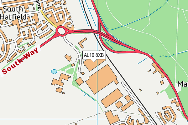 AL10 8XB map - OS VectorMap District (Ordnance Survey) AL10 8XB map - OS VectorMap District (Ordnance Survey)
