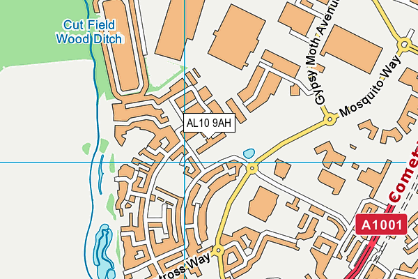 AL10 9AH map - OS VectorMap District (Ordnance Survey) AL10 9AH map - OS VectorMap District (Ordnance Survey)