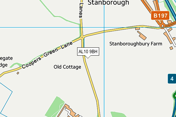 AL10 9BH map - OS VectorMap District (Ordnance Survey) AL10 9BH map - OS VectorMap District (Ordnance Survey)