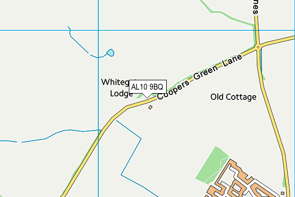 AL10 9BQ map - OS VectorMap District (Ordnance Survey) AL10 9BQ map - OS VectorMap District (Ordnance Survey)
