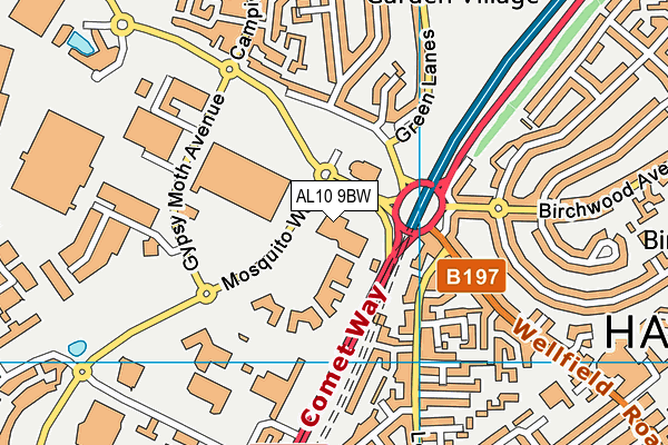 AL10 9BW map - OS VectorMap District (Ordnance Survey) AL10 9BW map - OS VectorMap District (Ordnance Survey)