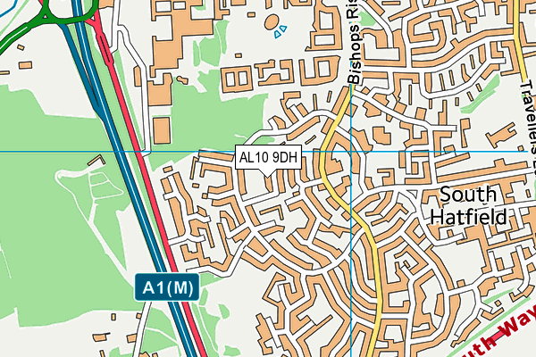 AL10 9DH map - OS VectorMap District (Ordnance Survey) AL10 9DH map - OS VectorMap District (Ordnance Survey)