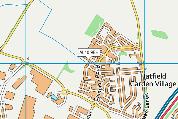 AL10 9EH map - OS VectorMap District (Ordnance Survey) AL10 9EH map - OS VectorMap District (Ordnance Survey)