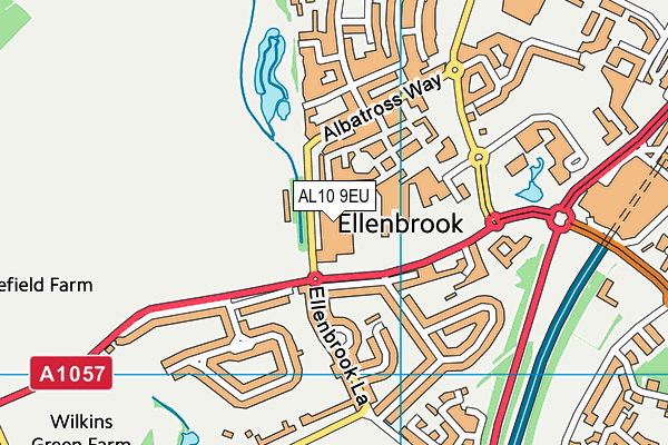 AL10 9EU map - OS VectorMap District (Ordnance Survey) AL10 9EU map - OS VectorMap District (Ordnance Survey)