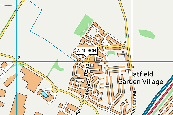 AL10 9GN map - OS VectorMap District (Ordnance Survey) AL10 9GN map - OS VectorMap District (Ordnance Survey)