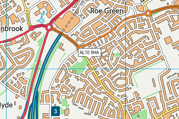 AL10 9HA map - OS VectorMap District (Ordnance Survey) AL10 9HA map - OS VectorMap District (Ordnance Survey)