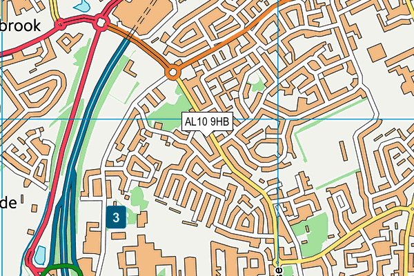 AL10 9HB map - OS VectorMap District (Ordnance Survey) AL10 9HB map - OS VectorMap District (Ordnance Survey)