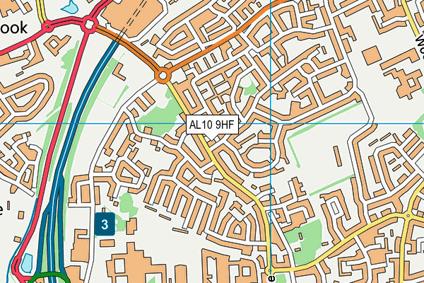 AL10 9HF map - OS VectorMap District (Ordnance Survey) AL10 9HF map - OS VectorMap District (Ordnance Survey)