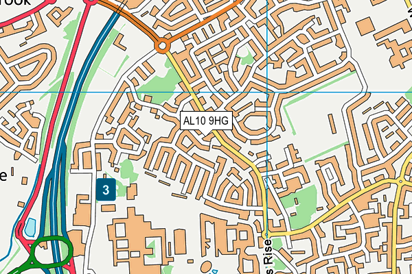 AL10 9HG map - OS VectorMap District (Ordnance Survey) AL10 9HG map - OS VectorMap District (Ordnance Survey)