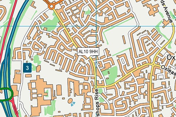 AL10 9HH map - OS VectorMap District (Ordnance Survey) AL10 9HH map - OS VectorMap District (Ordnance Survey)