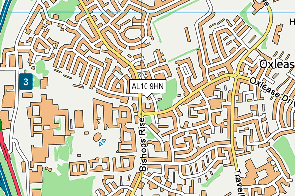 AL10 9HN map - OS VectorMap District (Ordnance Survey) AL10 9HN map - OS VectorMap District (Ordnance Survey)