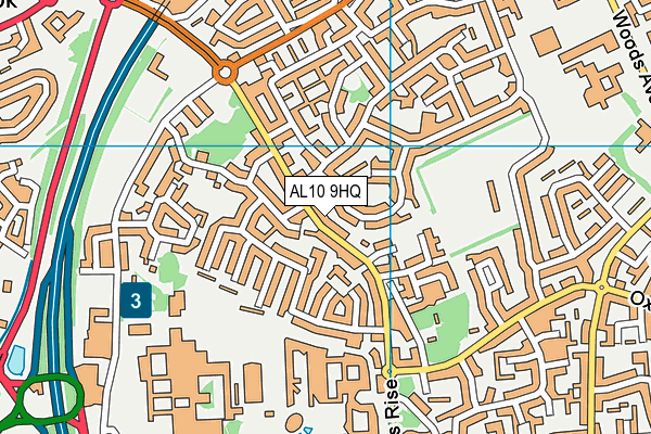 AL10 9HQ map - OS VectorMap District (Ordnance Survey) AL10 9HQ map - OS VectorMap District (Ordnance Survey)